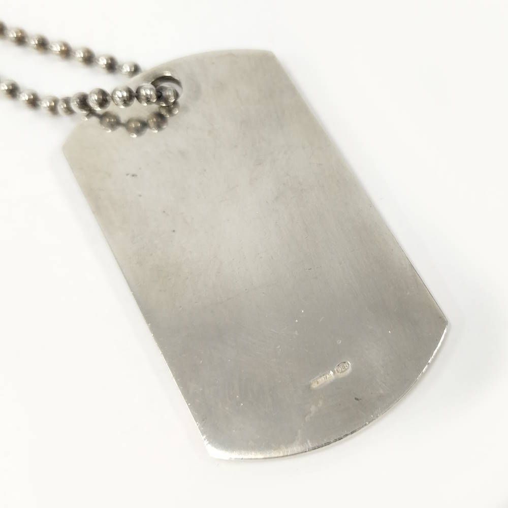 Gucci Dog Tag Necklace Silver — view 4