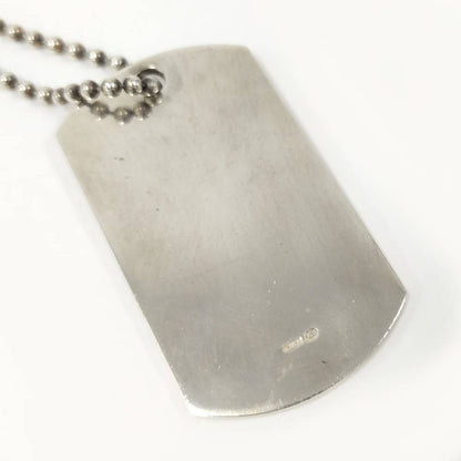 Gucci Dog Tag Necklace Silver — view 4