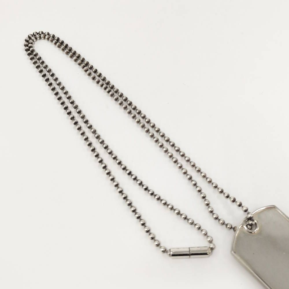 Gucci Dog Tag Necklace Silver — view 5