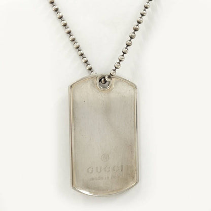 Gucci Dog Tag Necklace Silver