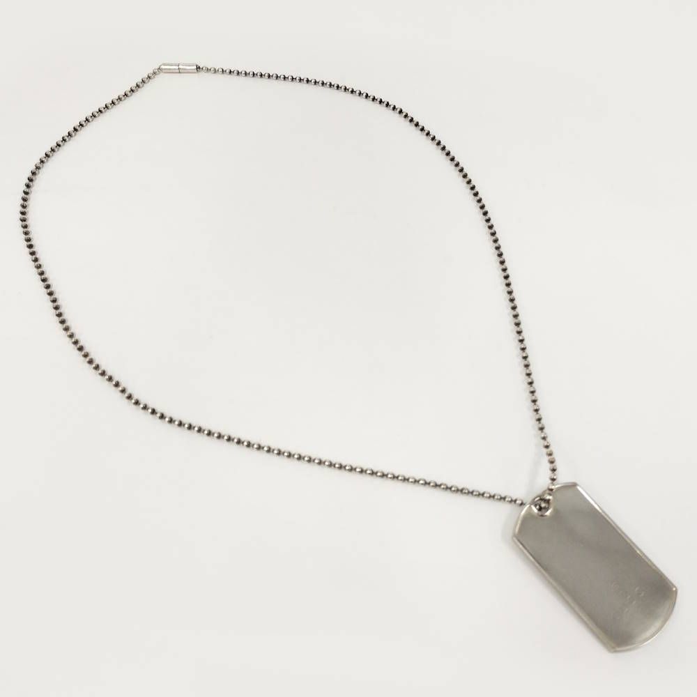 Gucci Dog Tag Necklace Silver — view 6