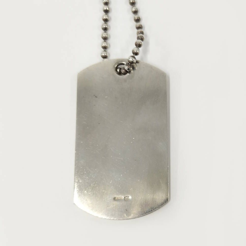 Gucci Dog Tag Necklace Silver — view 2