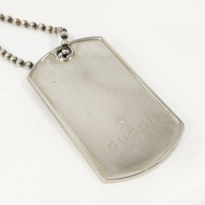 Gucci Dog Tag Necklace Silver — view 3