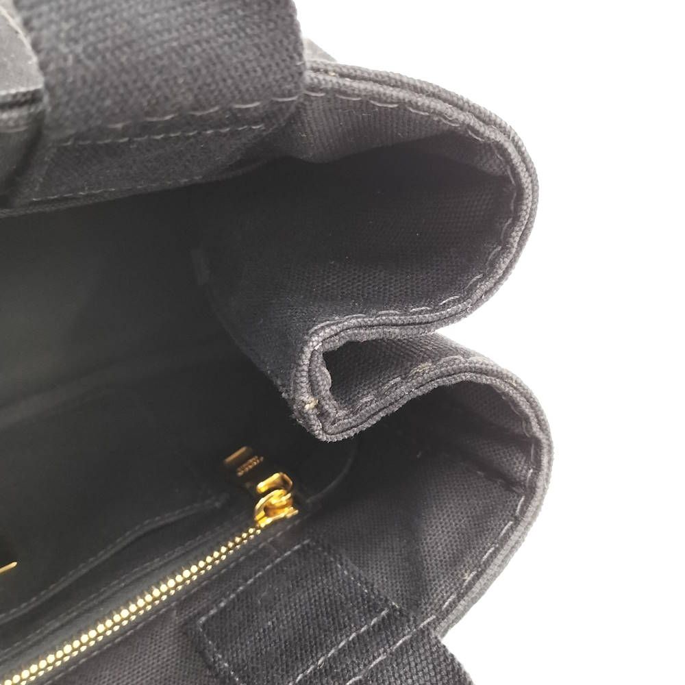 Prada Canapa Tote Handbag Canvas Black — view 6