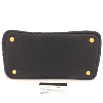 Prada Canapa Tote Handbag Canvas Black — view 4