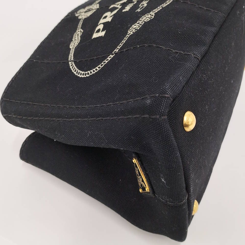 Prada Canapa Tote Handbag Canvas Black — view 3