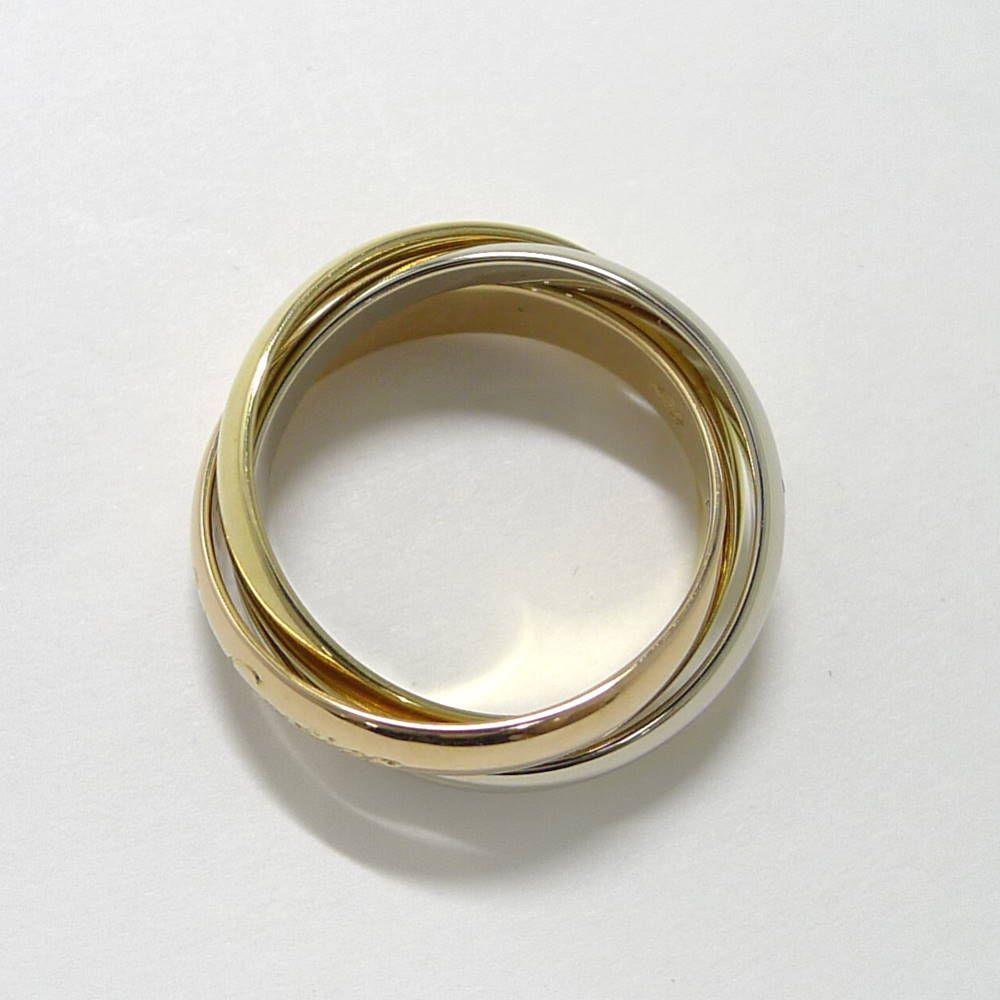 Cartier Trinity Ring YG PG 18k White Gold YG PG Three — view 2
