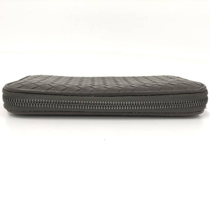 Bottega Veneta Zip Around Wallet Intrecciato Leather Dark Brown — view 7