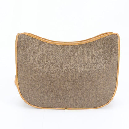 Gucci Vintage Leather Shoulder Bag Crossbody Brown — view 3