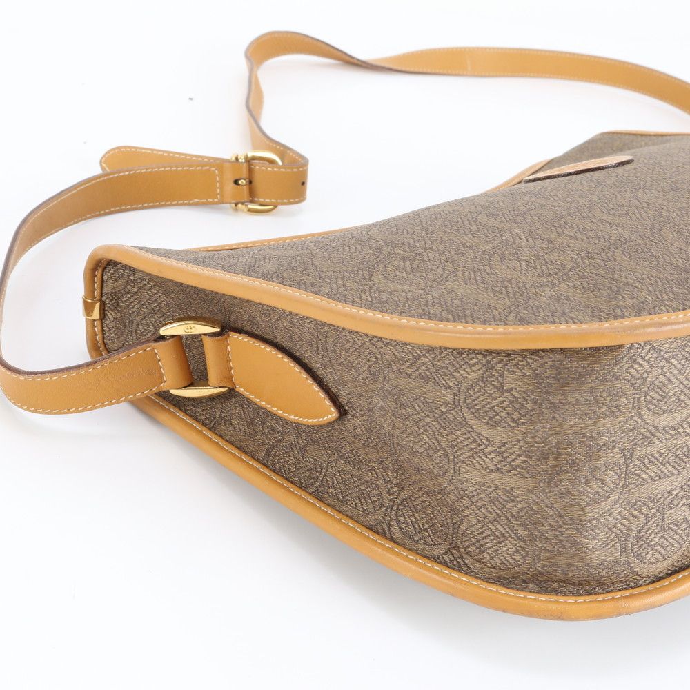 Gucci Vintage Leather Shoulder Bag Crossbody Brown — view 6