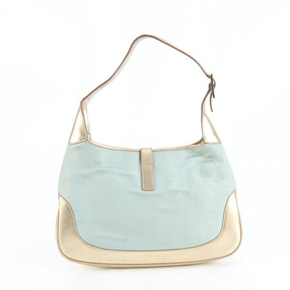 Gucci Jackie Leather Canvas Shoulder Bag Tote Hand Mee — view 3