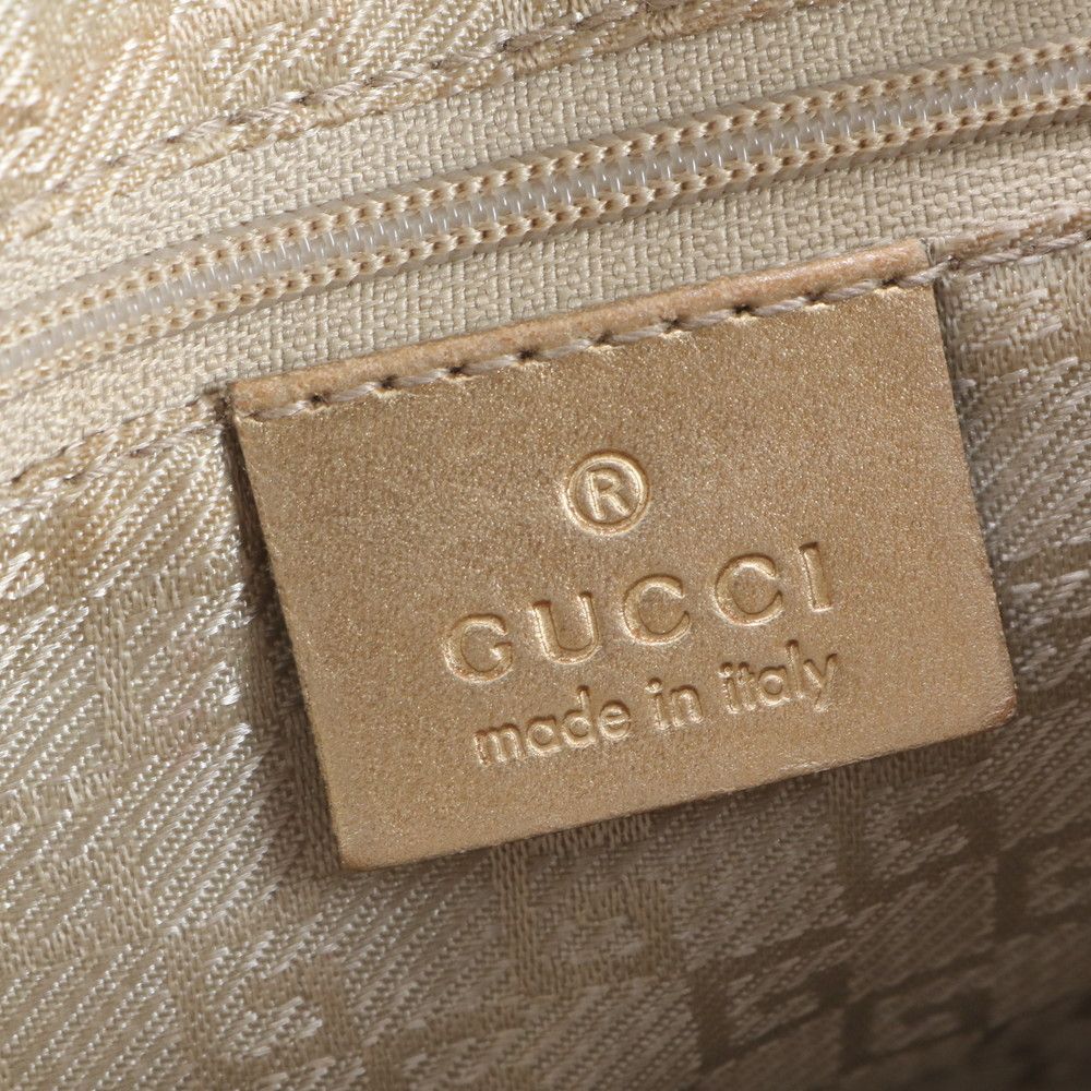 Gucci Jackie Leather Canvas Shoulder Bag Tote Hand Mee — view 9