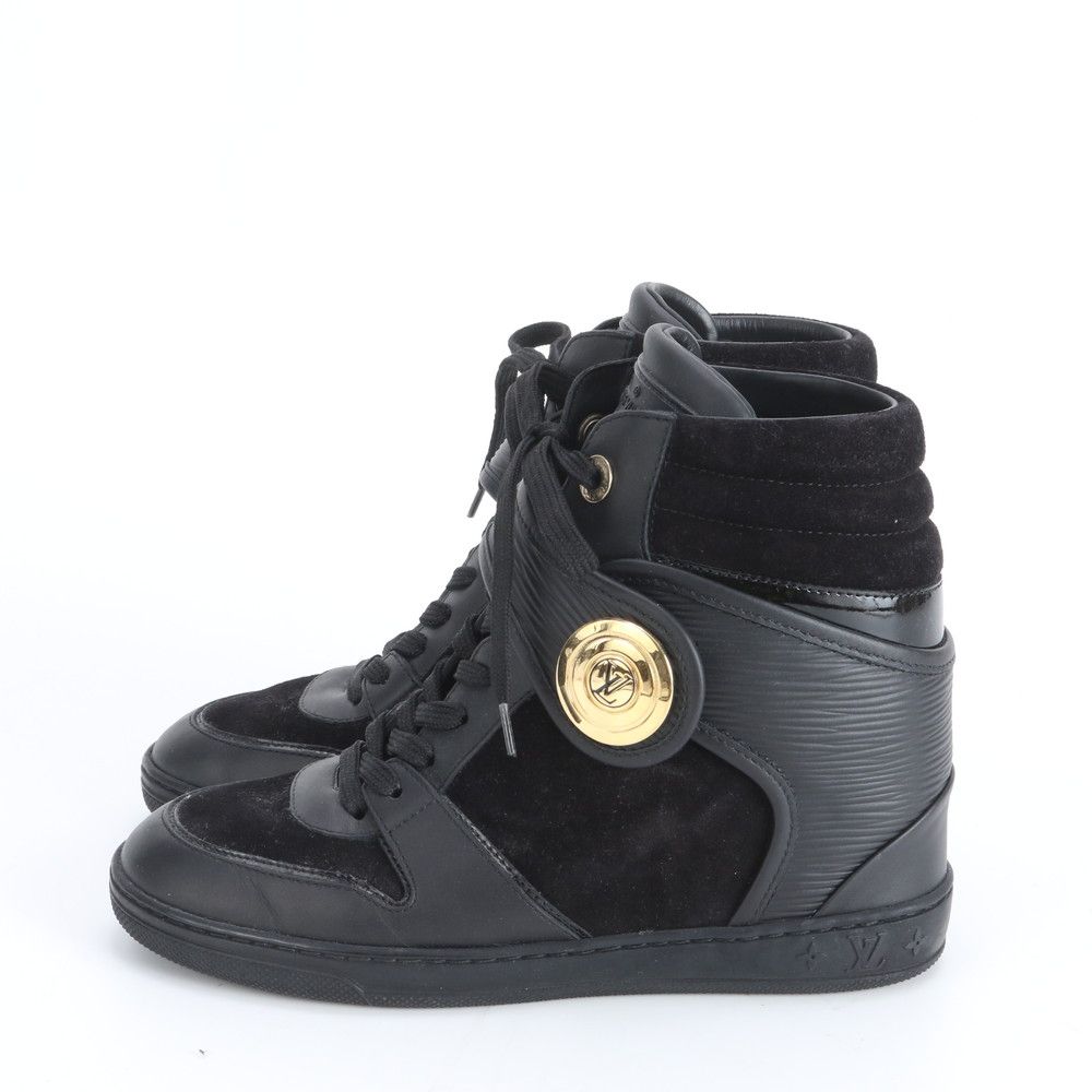 Louis Vuitton Epi Postmark Line Leather Sneakers High Cut Lace Up Shoes — view 3