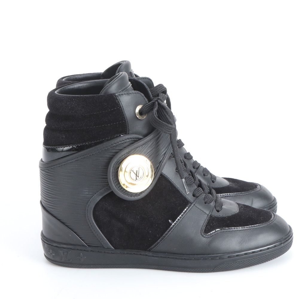 Louis Vuitton Epi Postmark Line Leather Sneakers High Cut Lace Up Shoes — view 5