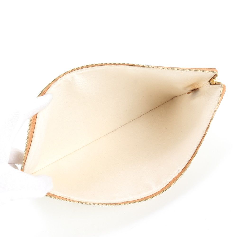 Celine Leather Canvas Clutch Pouch Business Rem — view 6