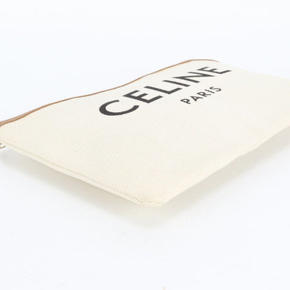 Celine Leather Canvas Clutch Pouch Business Rem — view 3