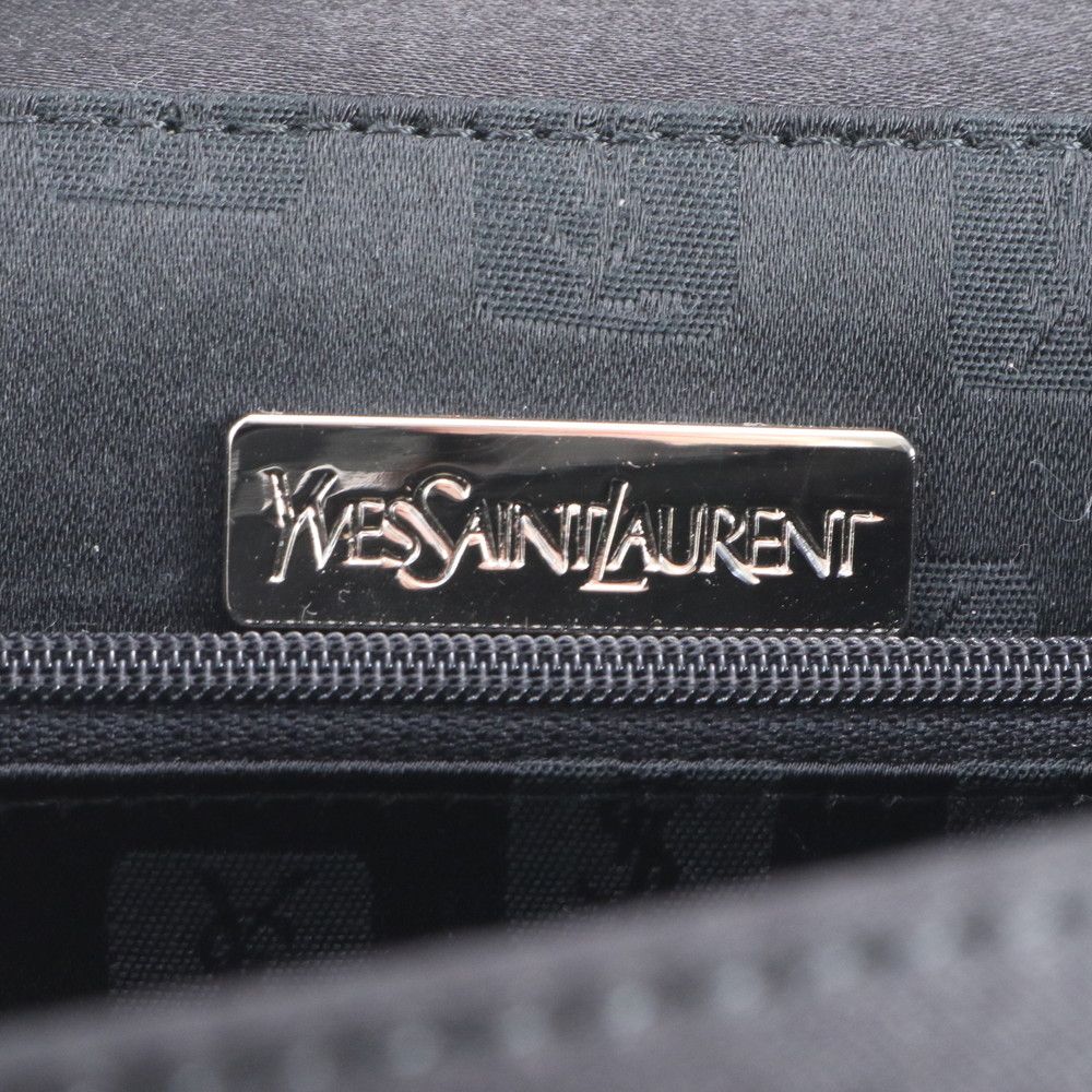 Saint Laurent Yves YSL Leather Handbag Black Rem — view 8