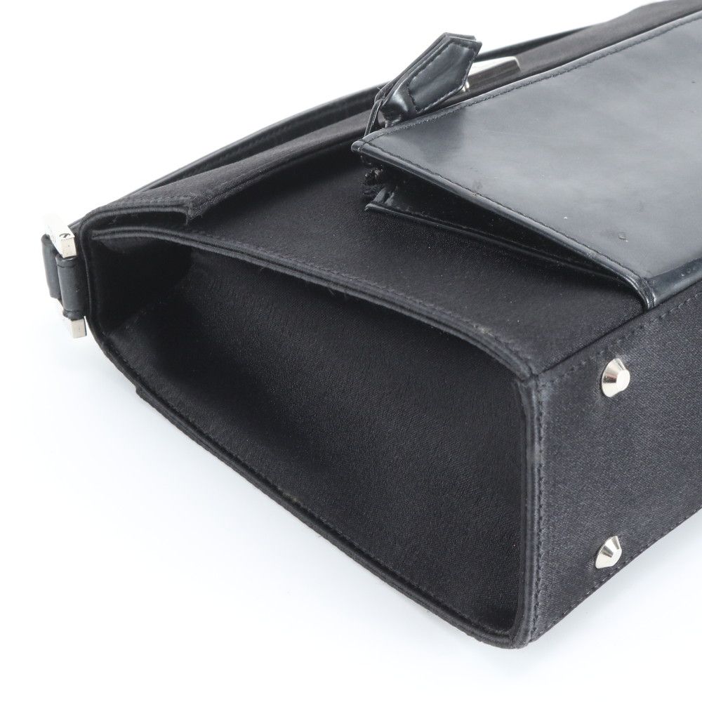 Saint Laurent Yves YSL Leather Handbag Black Rem — view 6