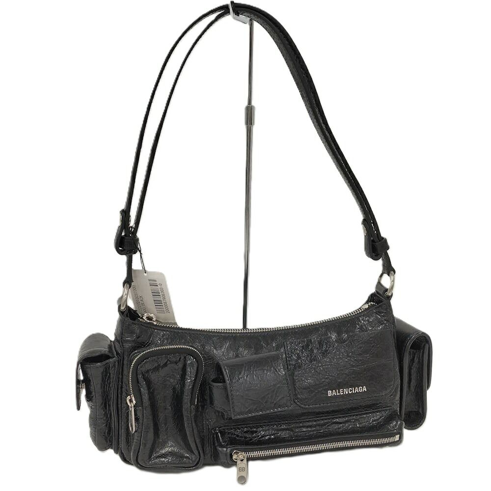 Balenciaga Super Busy Mini Crossbody Leather Black