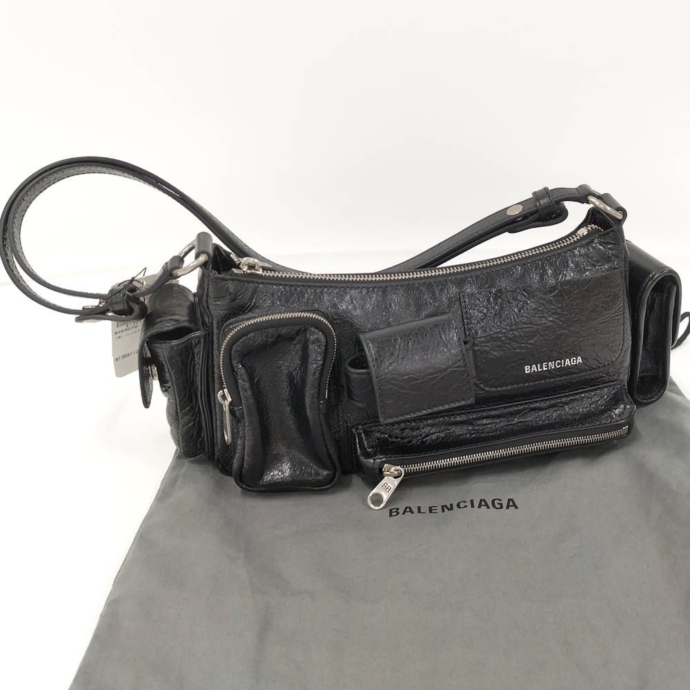 Balenciaga Super Busy Mini Crossbody Leather Black — view 9