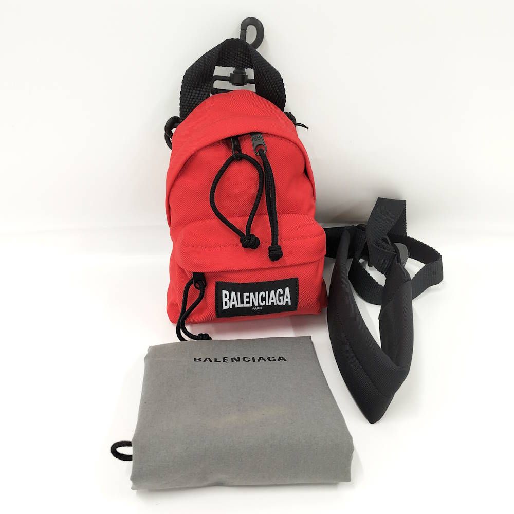 Balenciaga Explorer Mini Backpack Nylon Canvas Red — view 9