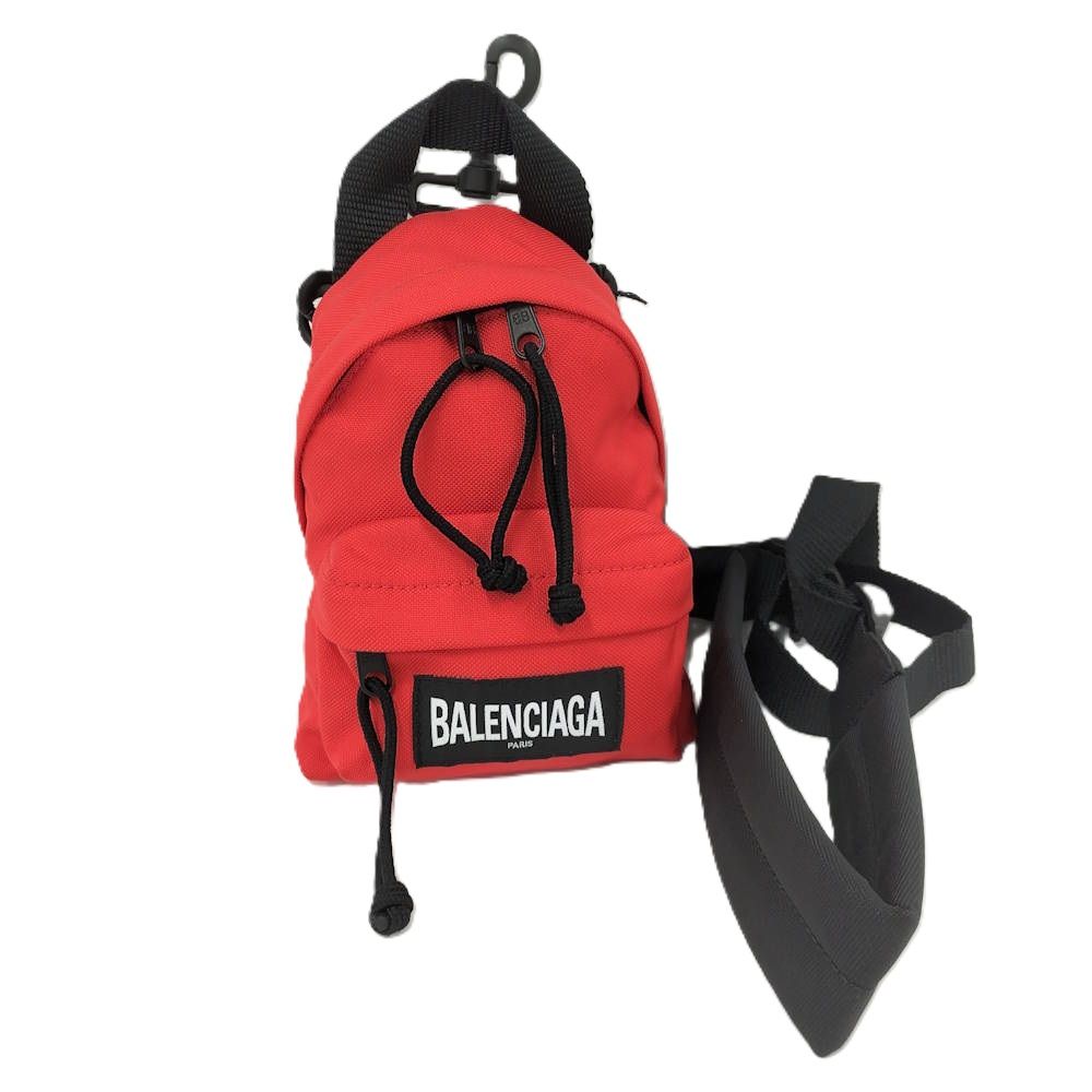 Balenciaga Explorer Mini Backpack Nylon Canvas Red
