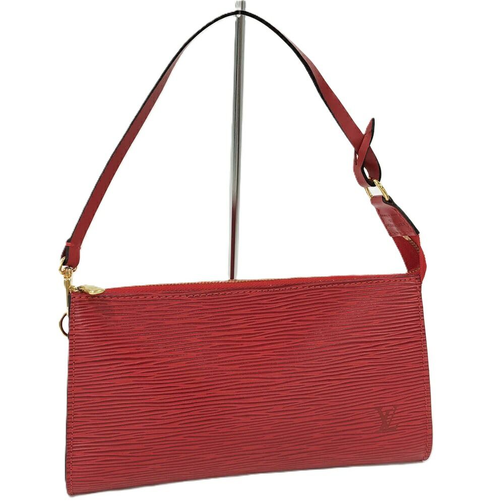Louis Vuitton Pochette Epi Castilian Red Handbag