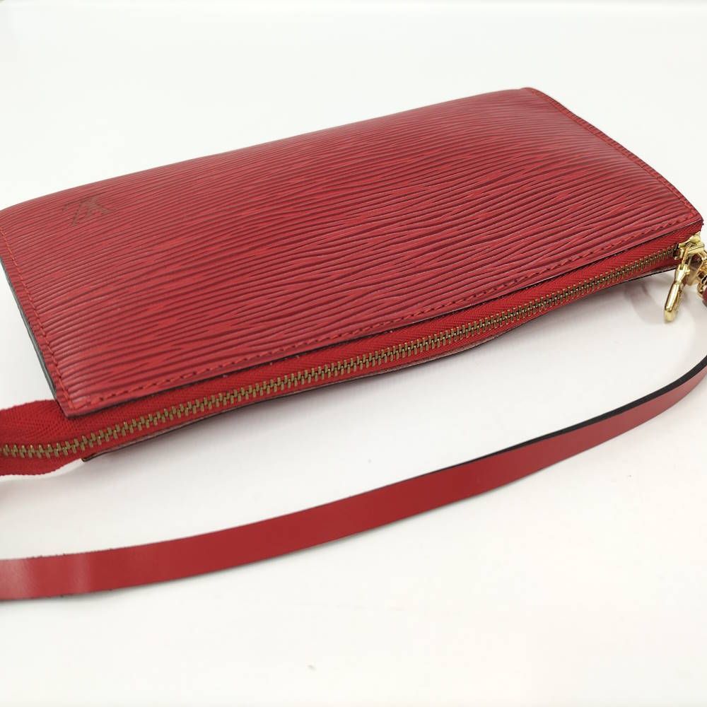 Louis Vuitton Pochette Epi Castilian Red Handbag — view 8