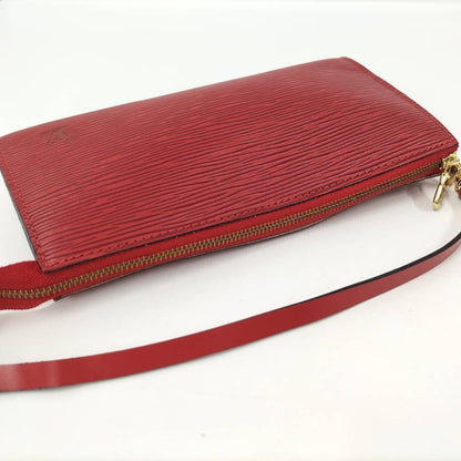 Louis Vuitton Pochette Epi Castilian Red Handbag — view 8