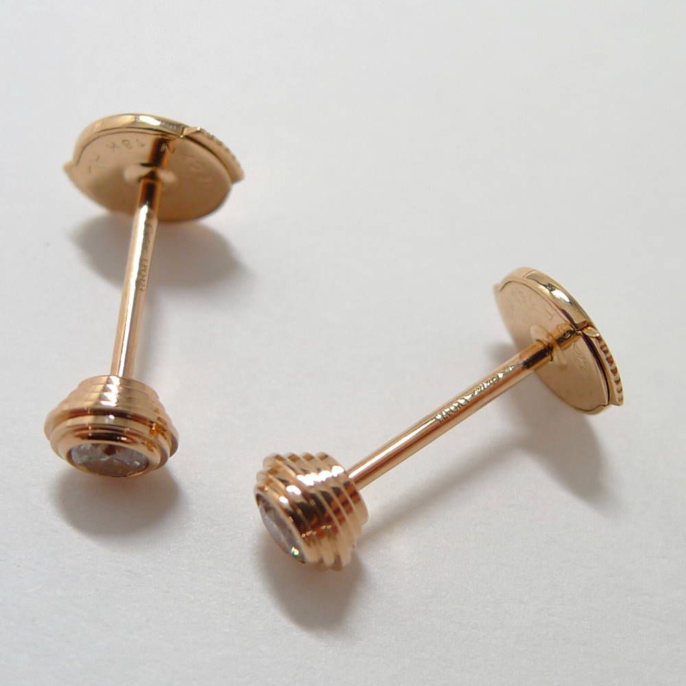Cartier Earrings d'Amour Diamant Leger 18k Pink Gold Diamond — view 4