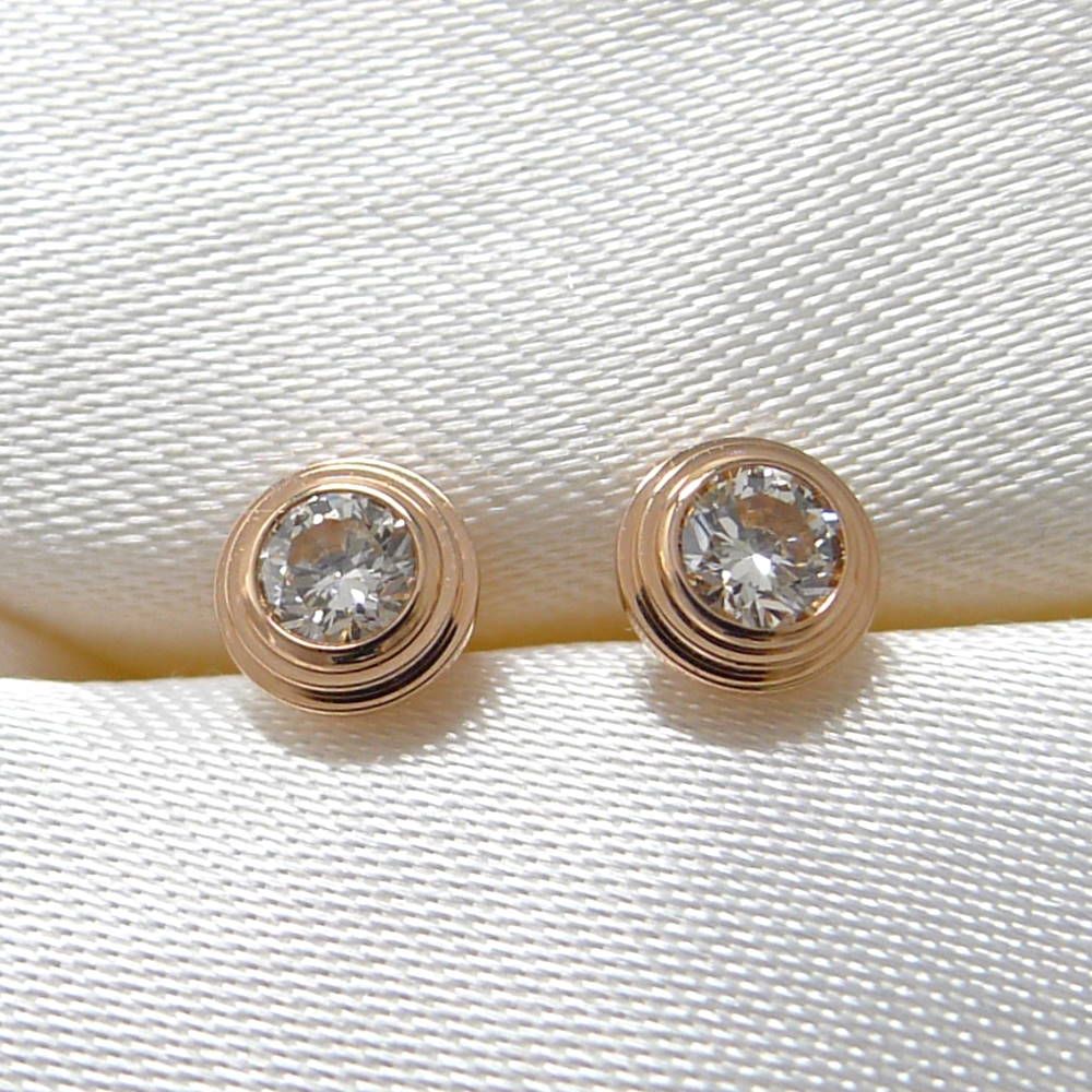 Cartier Earrings d'Amour Diamant Leger 18k Pink Gold Diamond