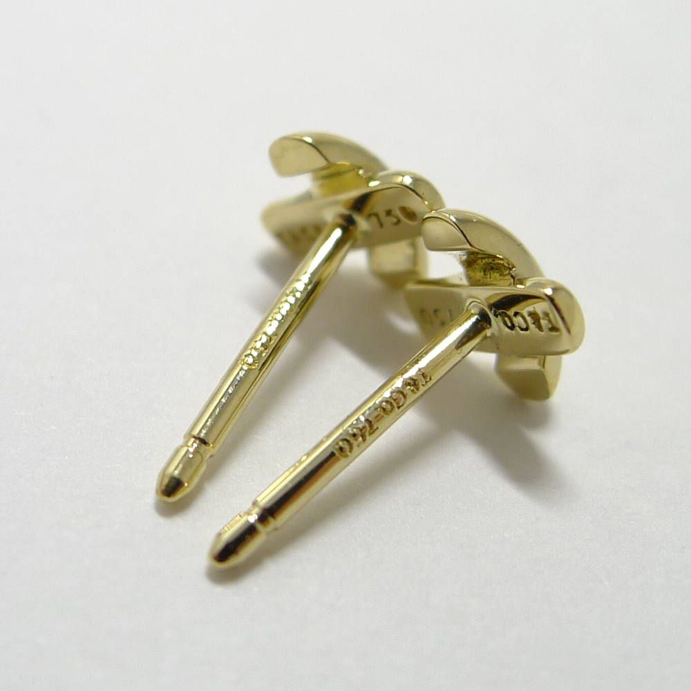 Tiffany & Co Earrings Cross Stitch 18k Yellow Gold — view 4
