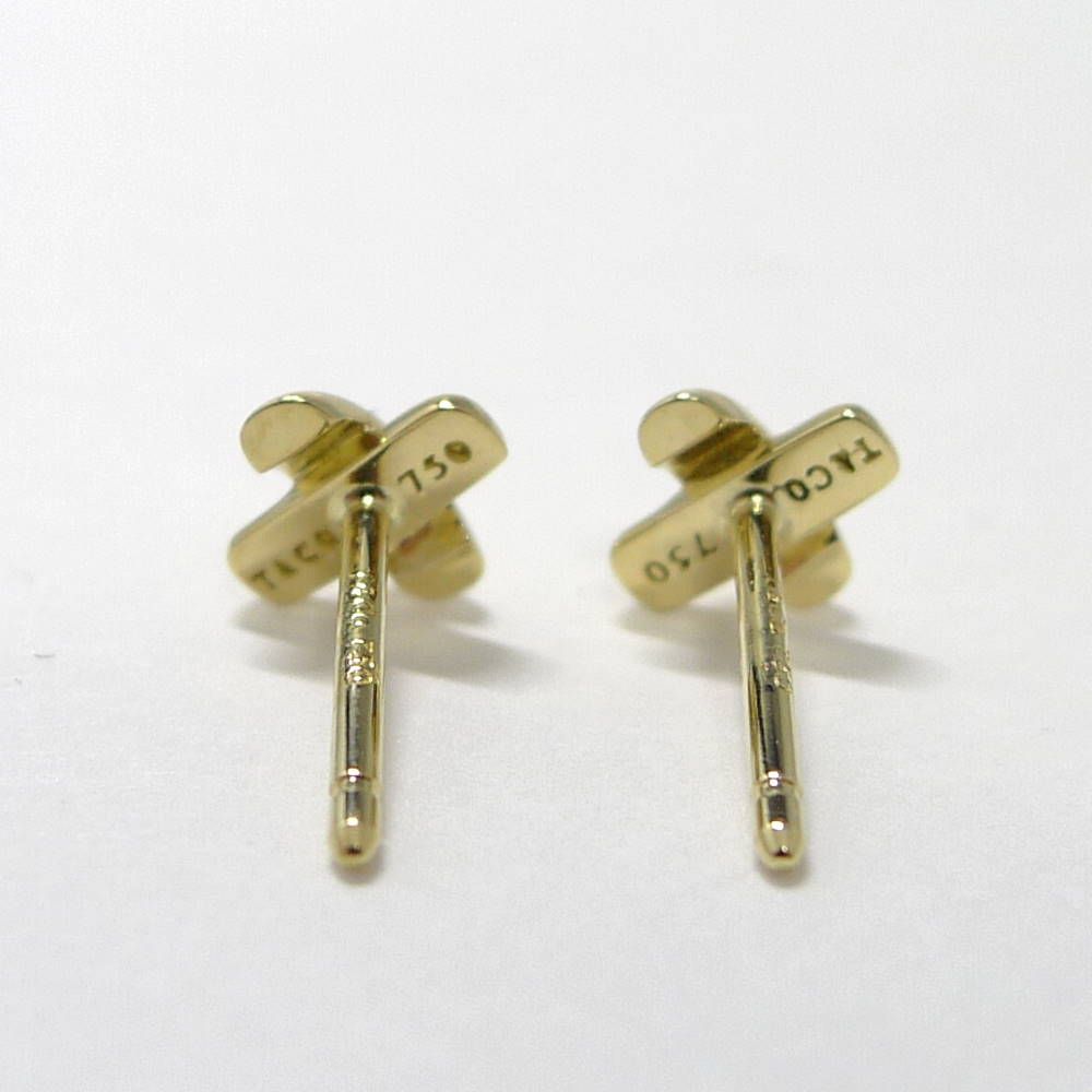 Tiffany & Co Earrings Cross Stitch 18k Yellow Gold — view 3