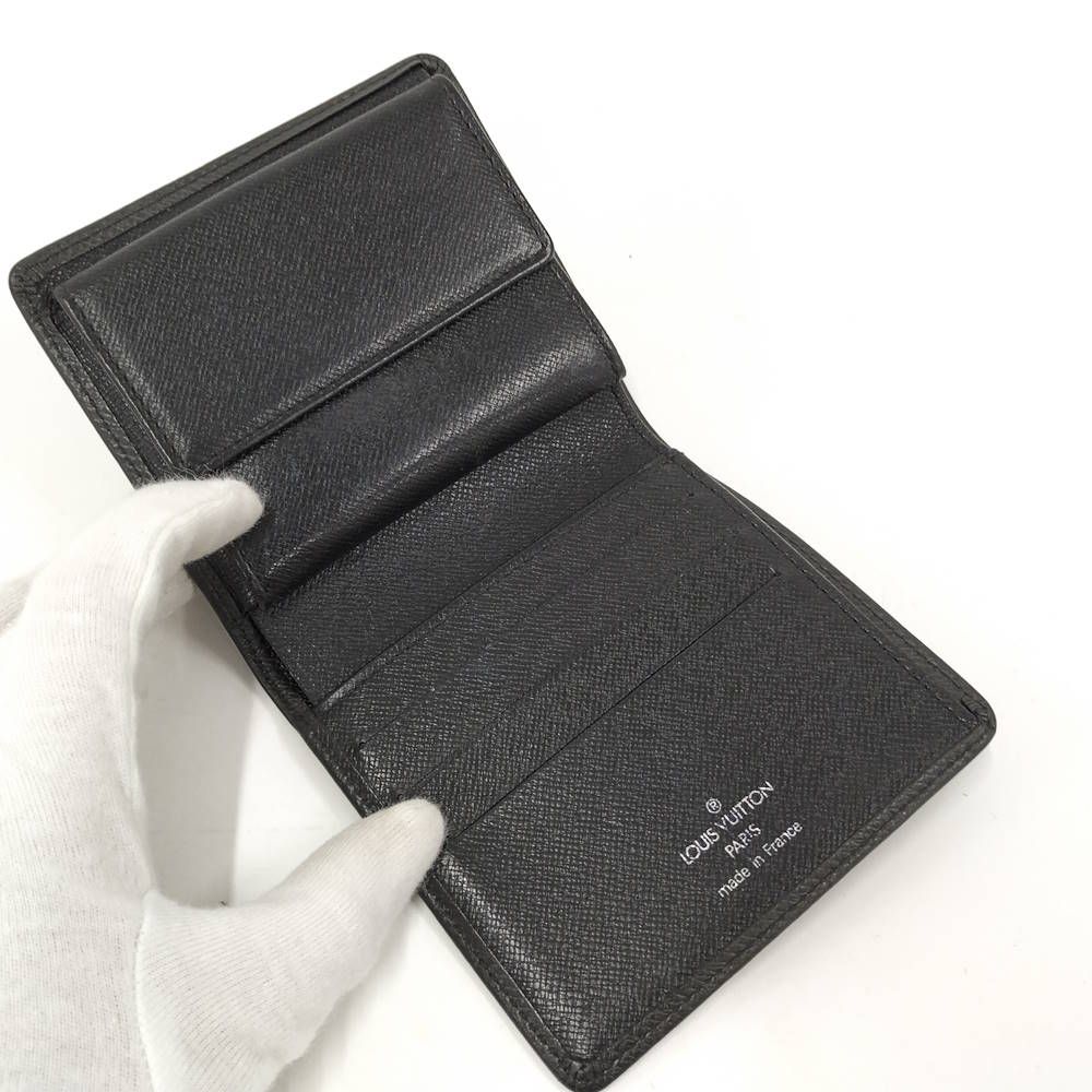 Louis Vuitton Portobier 3 Cult Cles Bifold Wallet Taiga Ardoise — view 2