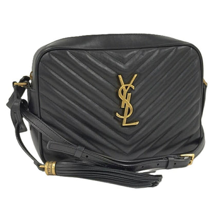 Saint Laurent Paris Shoulder Bag Leather Black