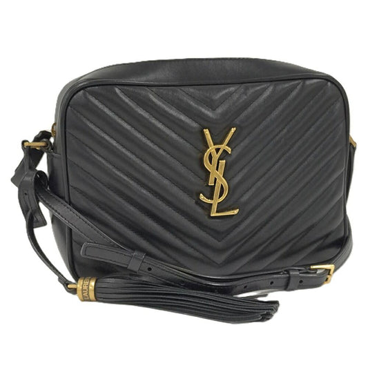 Saint Laurent Paris Shoulder Bag Leather Black