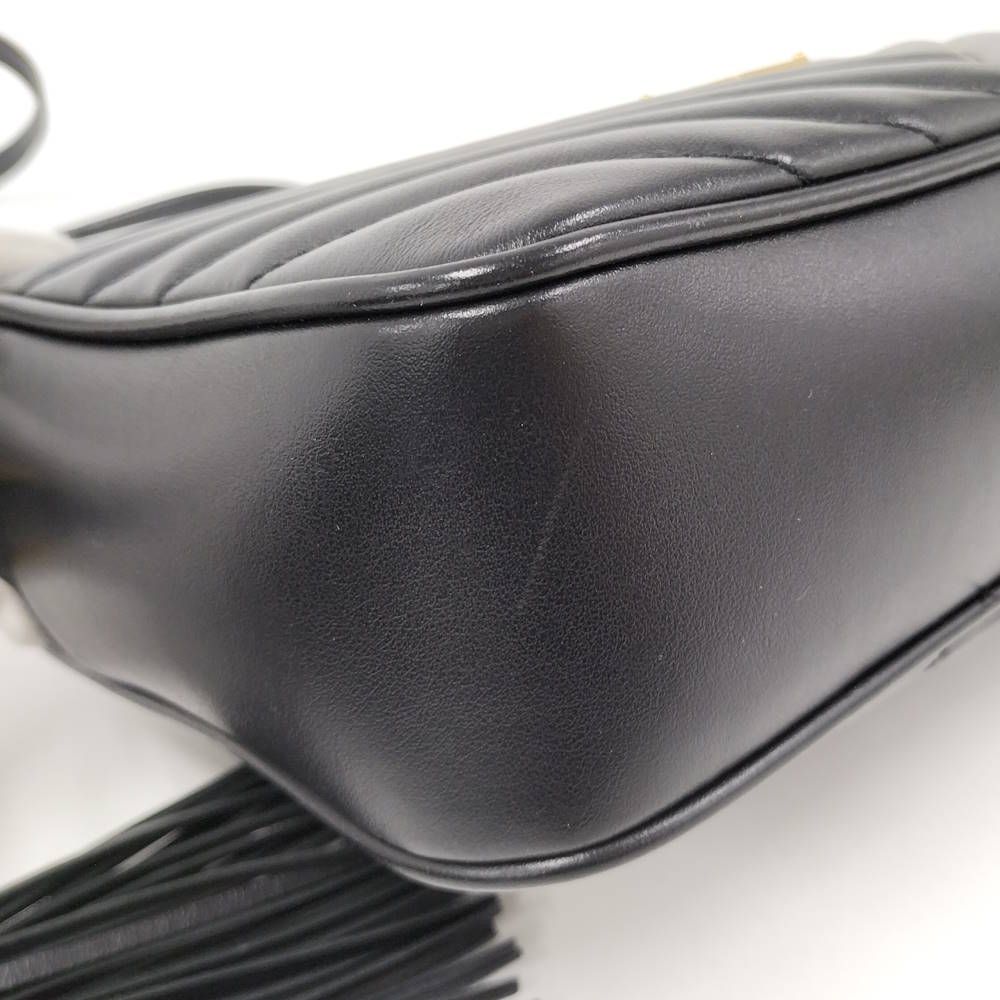 Saint Laurent Paris Shoulder Bag Leather Black — view 4