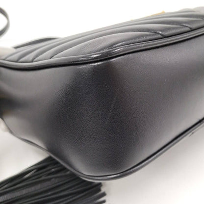 Saint Laurent Paris Shoulder Bag Leather Black — view 4