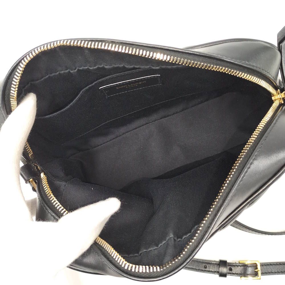 Saint Laurent Paris Shoulder Bag Leather Black — view 9
