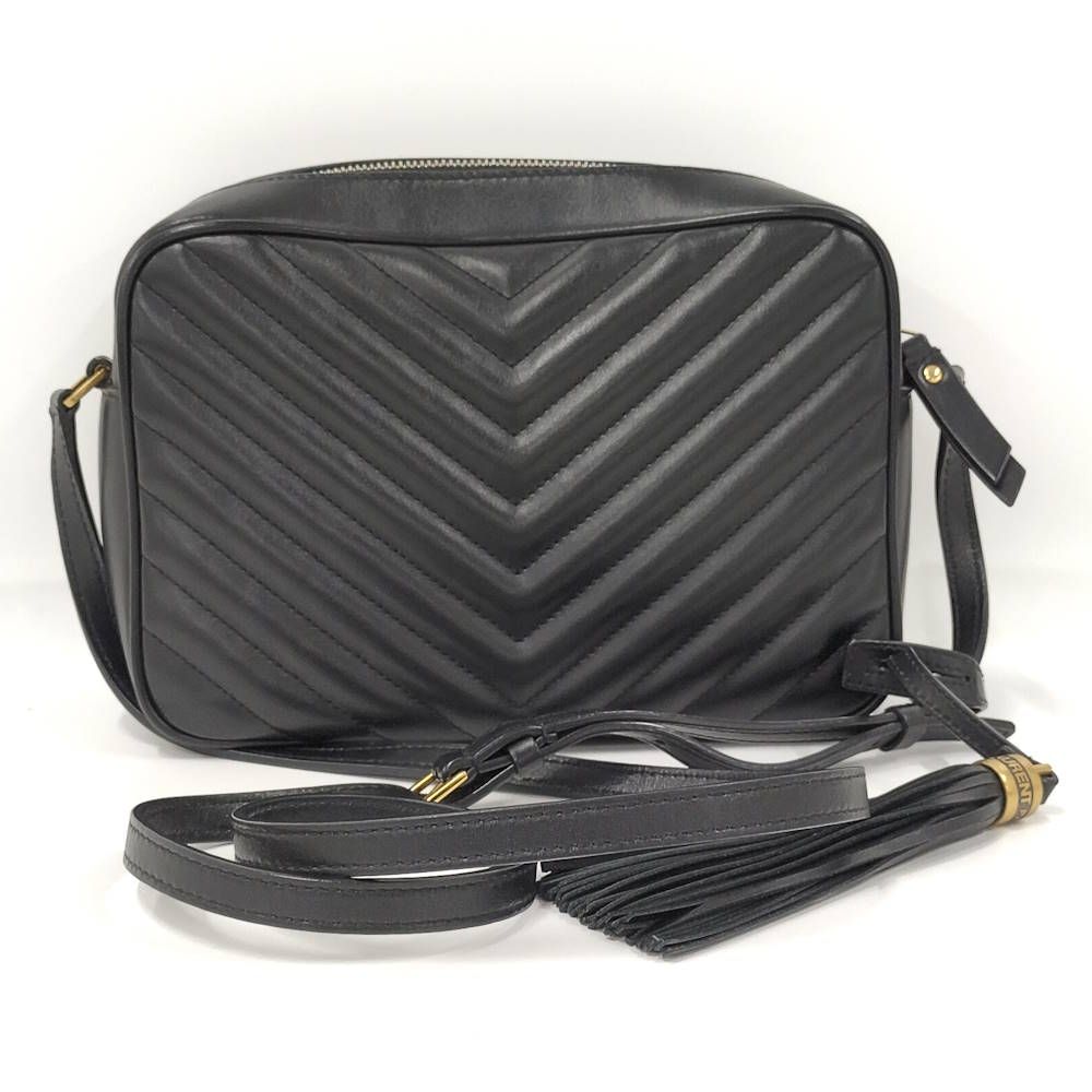 Saint Laurent Paris Shoulder Bag Leather Black — view 2