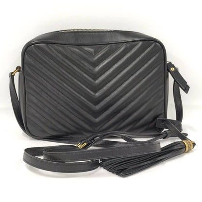Saint Laurent Paris Shoulder Bag Leather Black — view 2