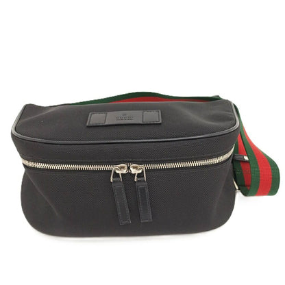Gucci Belt Bag Sherry Line Nylon Canvas Black
