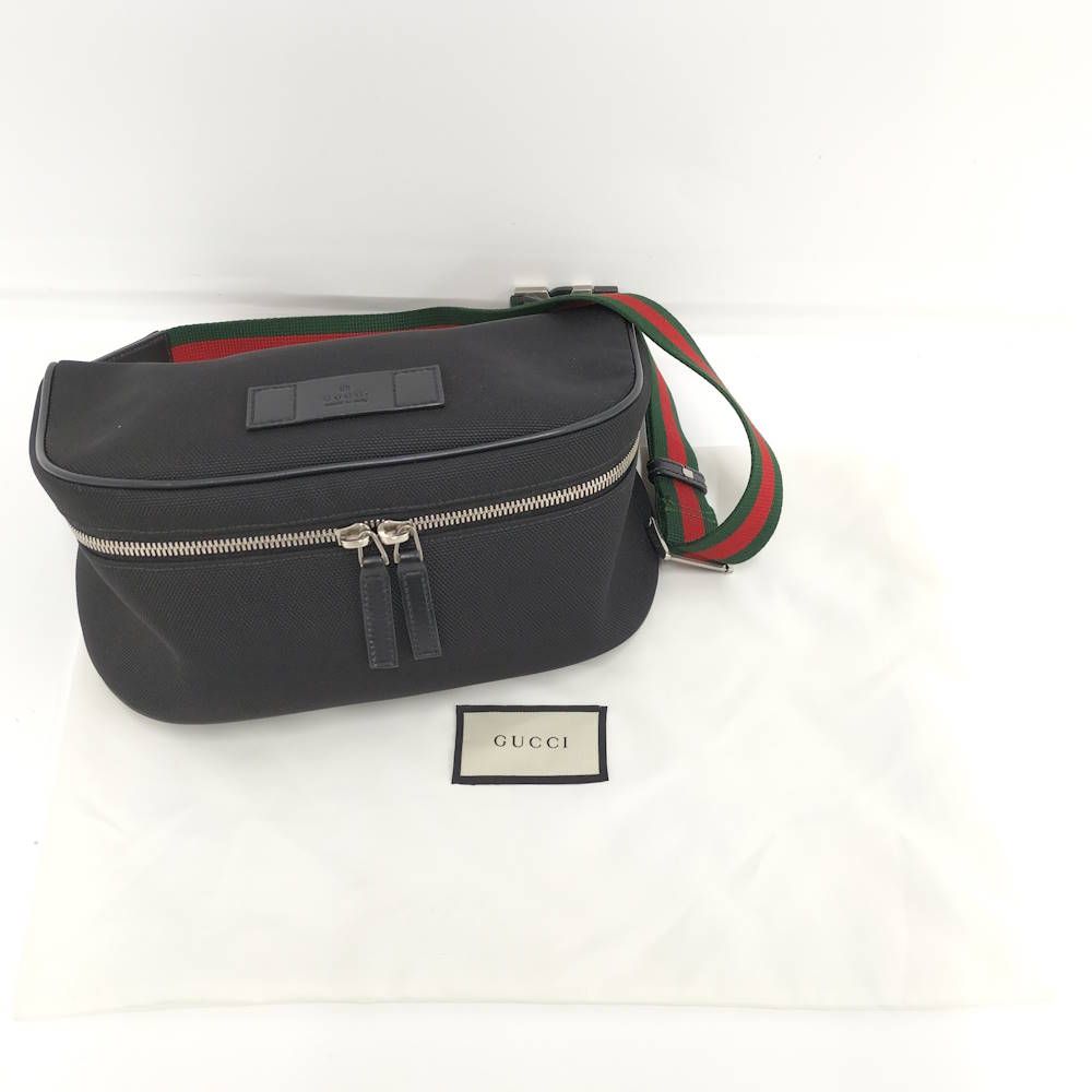 Gucci Belt Bag Sherry Line Nylon Canvas Black — view 9