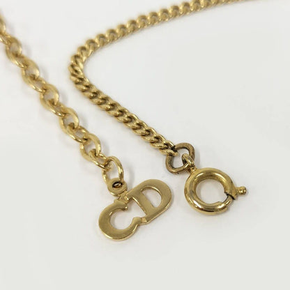 Dior Vintage Necklace Line Stone Gold — view 7