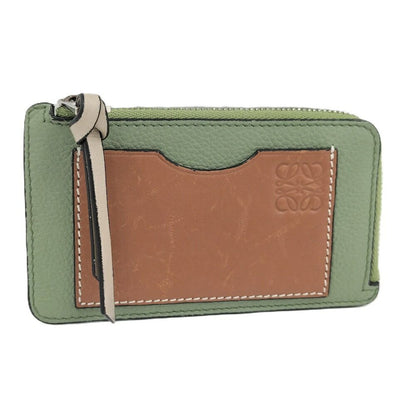 Loewe Fragment Case Anagram Leather Green Brown Wallet