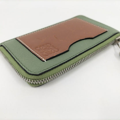 Loewe Fragment Case Anagram Leather Green Brown Wallet — view 6