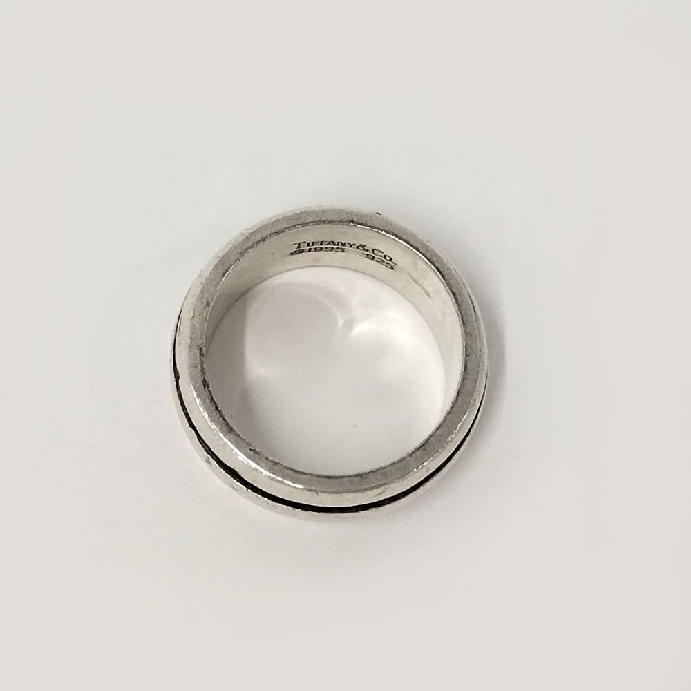 Tiffany & Co Atlas Groove Double Line Ring Silver — view 2