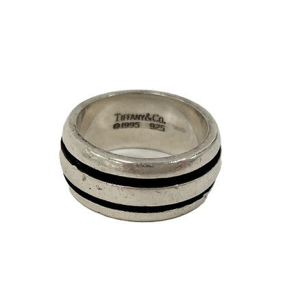 Tiffany & Co Atlas Groove Double Line Ring Silver