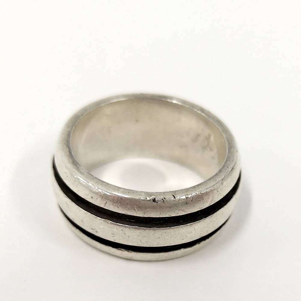 Tiffany & Co Atlas Groove Double Line Ring Silver — view 4