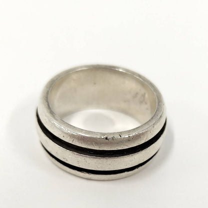 Tiffany & Co Atlas Groove Double Line Ring Silver — view 4